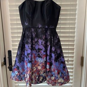 Beautiful, special event dress. Strapless Betsy &Adam corseted/floral skirt, 4